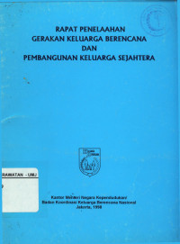 Rapat Penelaahan Gerakan Keluarga Berencana dan Pembangunan Keluarga Sejahtera